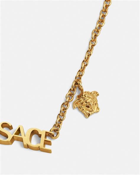 versace logo necklace uk